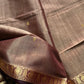 Vegan Silk Saree – Earthy Brown | Handloom Art Silk