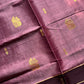 Vegan Silk Saree – Dusty Lavender | Handloom Art Silk