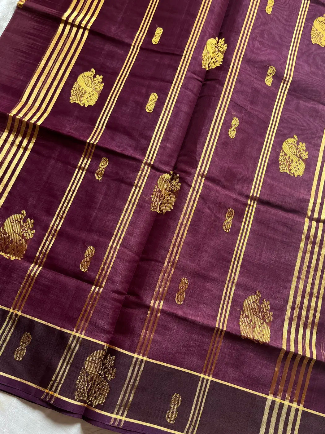 Vegan Silk Saree – Dusty Lavender | Handloom Art Silk
