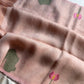 Handloom Silk Linen Jamdaani Saree - Pastel Pink