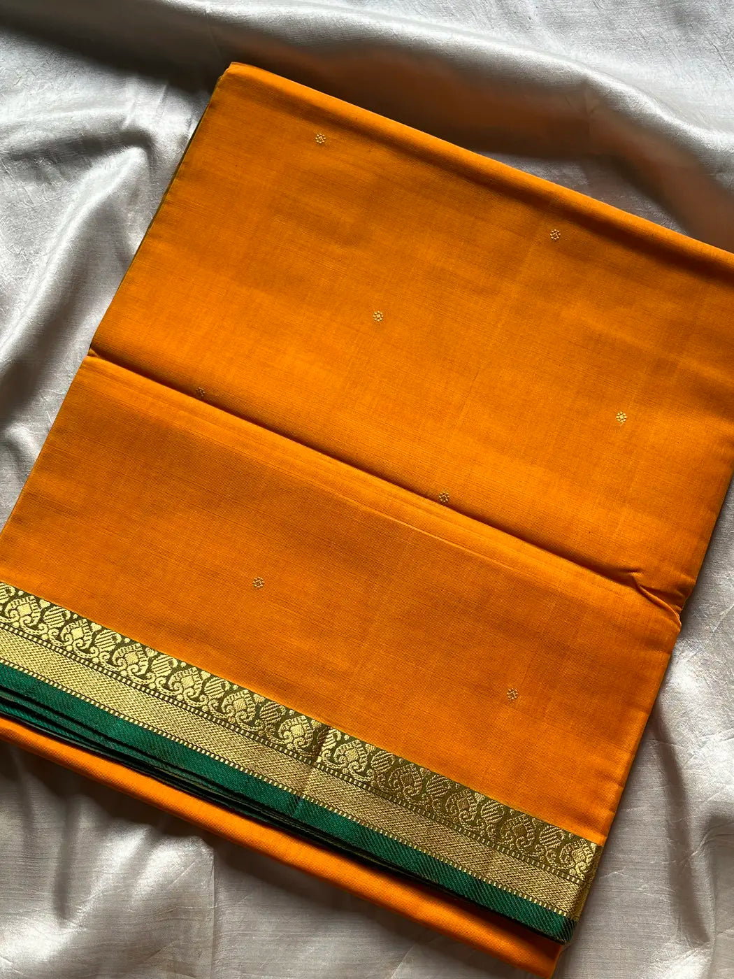 Vegan Silk Saree – Yellow | Handloom Art Silk