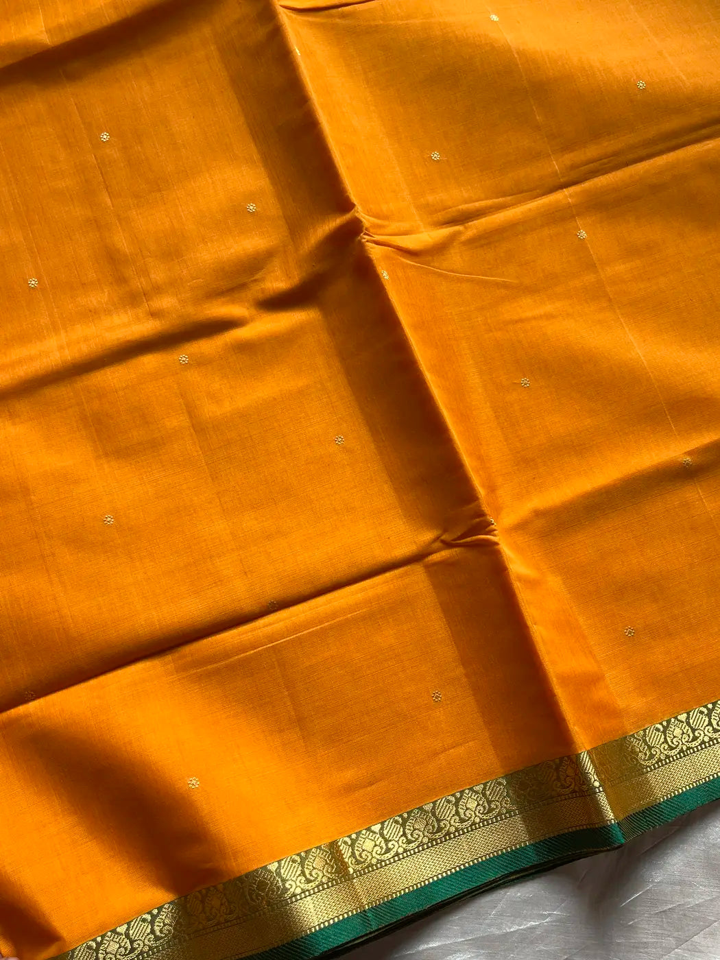 Vegan Silk Saree – Yellow | Handloom Art Silk