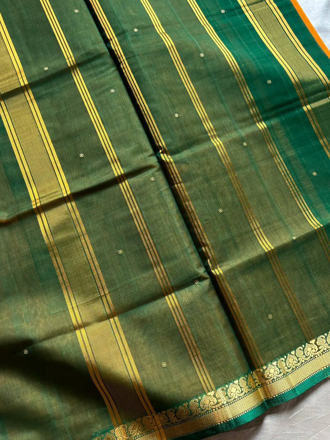 Vegan Silk Saree – Yellow | Handloom Art Silk