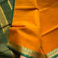 Vegan Silk Saree – Yellow | Handloom Art Silk