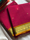 Throne Edit | Maroonish pink 120 Count Mercerised Kanchi Cotton Saree