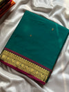 Throne Edit | Green 120 Count Mercerised Kanchi Cotton Saree