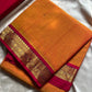 Throne Edit | Yellowish Orange 120 Count Mercerised Kanchi Cotton Saree