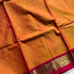 Throne Edit | Yellowish Orange 120 Count Mercerised Kanchi Cotton Saree