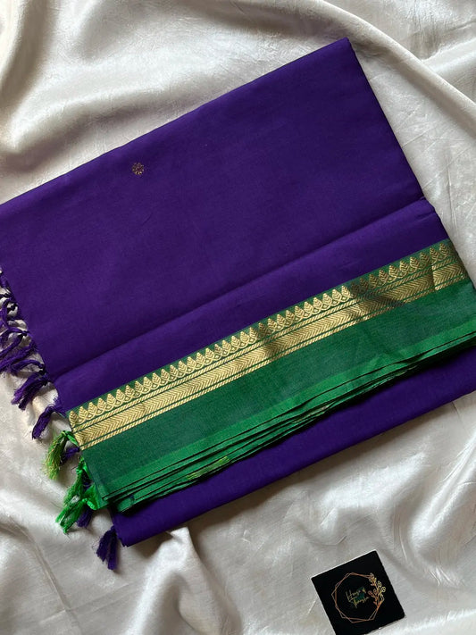 Throne Edit – Violet 120 Counts Mercerised Chettinadu Cotton Saree