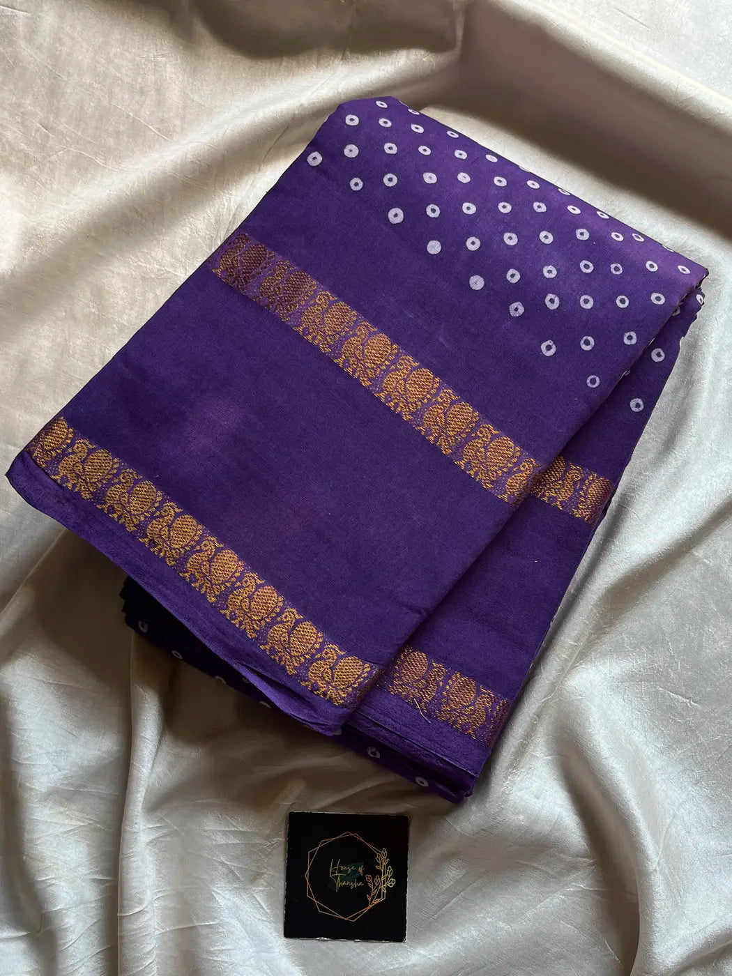 Madurai Sungudi Cotton - Violet