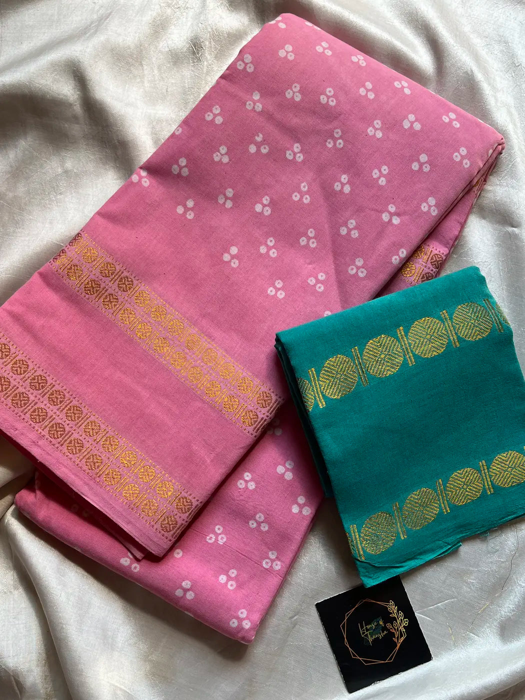 Madurai Sungudi Cotton - Pink
