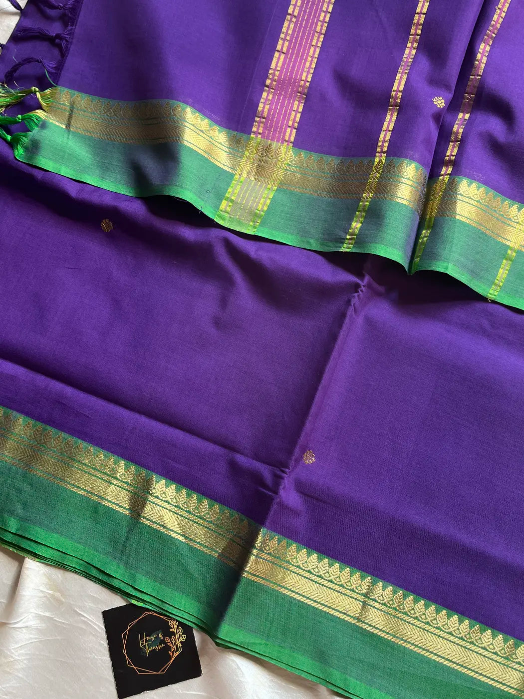Throne Edit – Violet 120 Counts Mercerised Chettinadu Cotton Saree