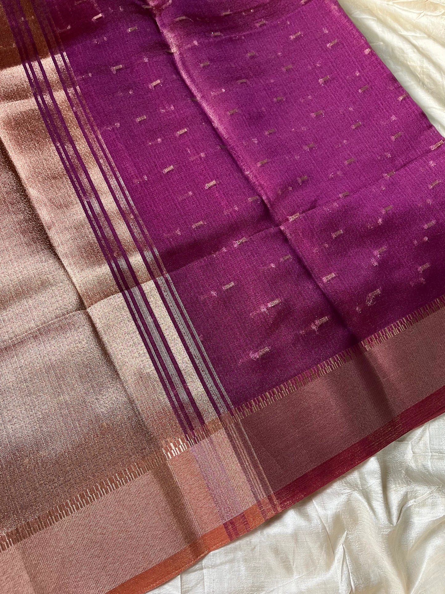 Soft Tissue Edit – Magenta Tissue Organza Saree