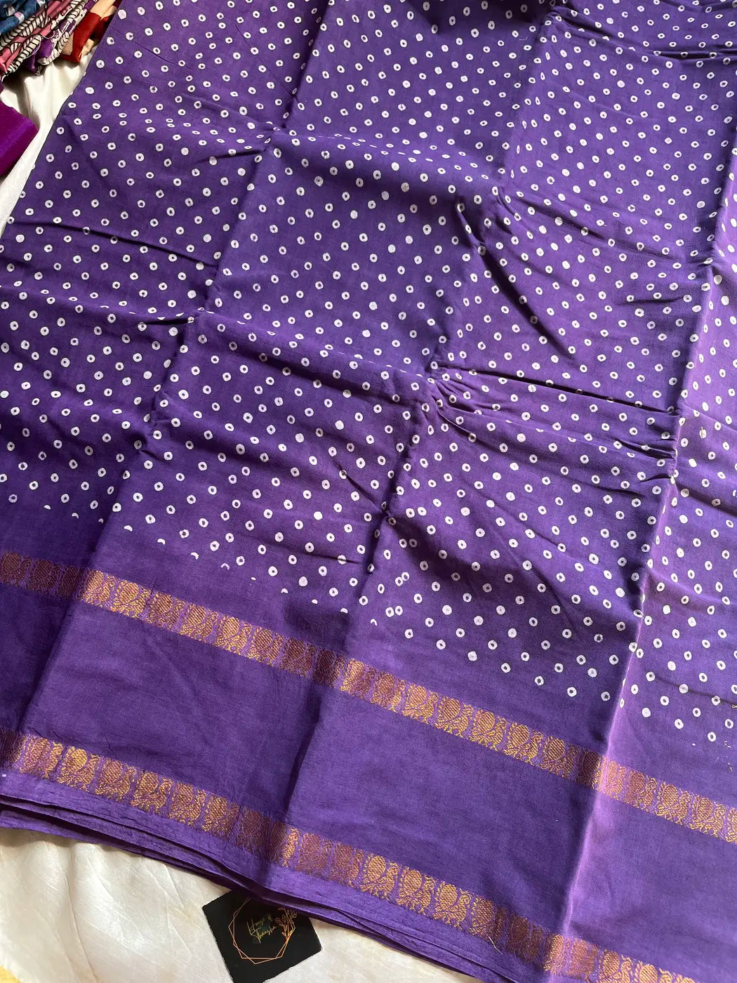 Madurai Sungudi Cotton - Violet