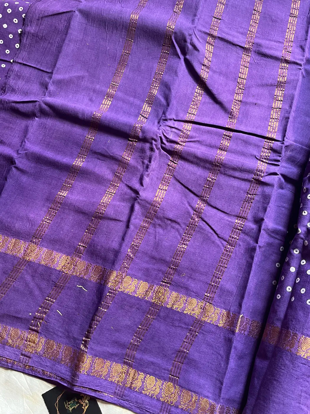 Madurai Sungudi Cotton - Violet