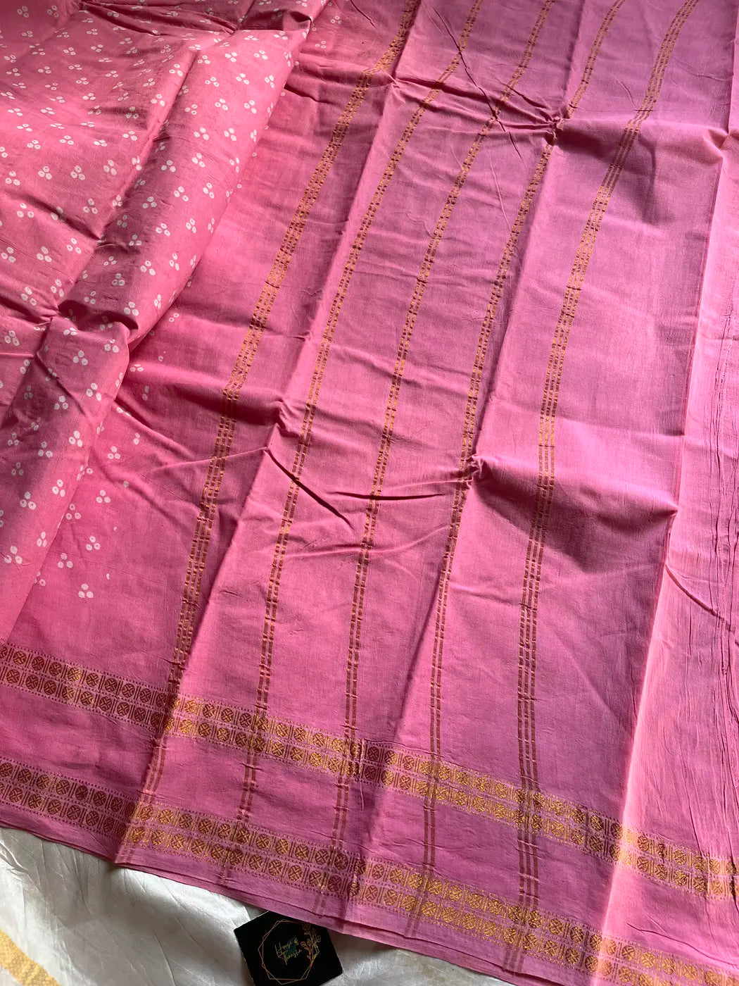 Madurai Sungudi Cotton - Pink