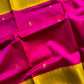 Kanchi Silkcotton Saree - Rani Pink & Yellow
