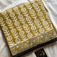 Mulmul Cotton Saree | Hand Block Print – Yellow