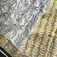 Mulmul Cotton Saree | Hand Block Print – Yellow