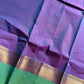 Subtle Weaves | Purple & Green Chettinadu Cotton Saree
