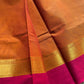 Subtle Weaves | Muted Orange Chettinadu Cotton Saree