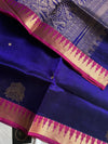 Pattu Nool Edit | Kanchi Silkcotton saree - Blue