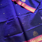 Pattu Nool Edit | Kanchi Silkcotton saree - Blue