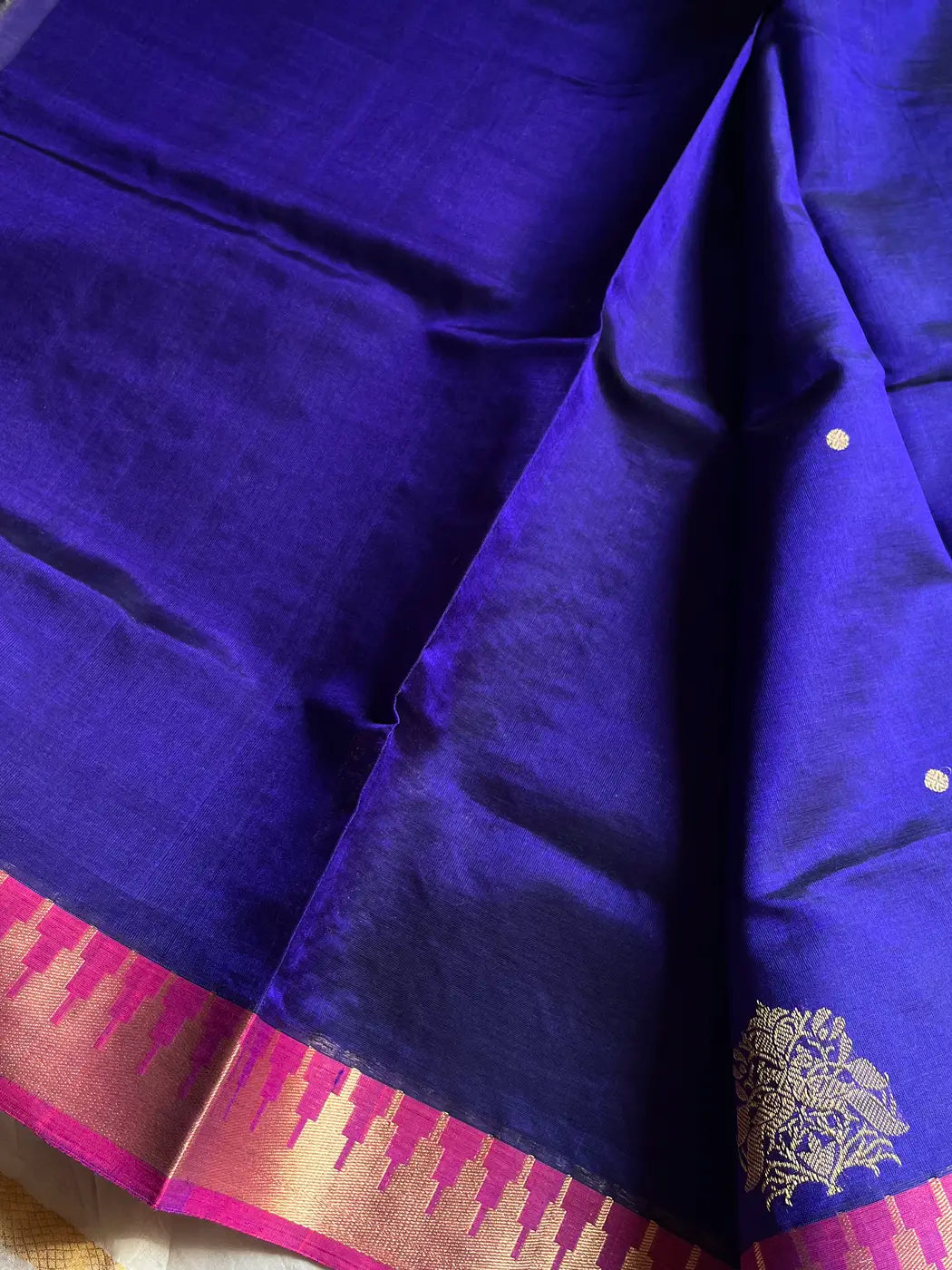 Pattu Nool Edit | Kanchi Silkcotton saree - Blue