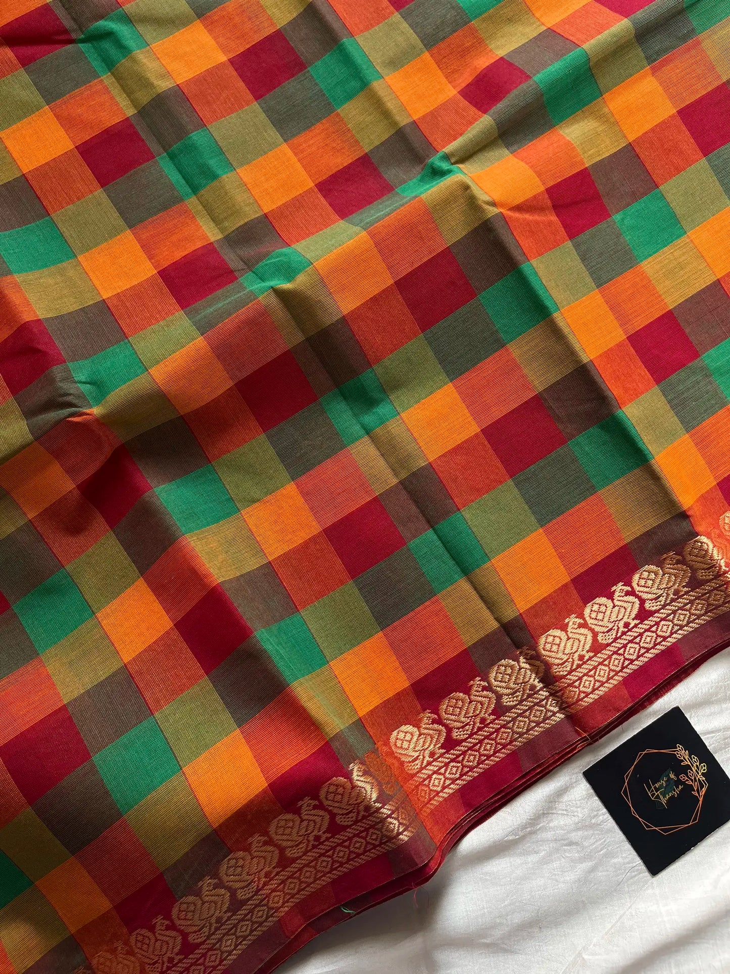 Paazhum pazhamum Kattam - Chettinadu Cotton (without blouse)