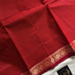 Mini Kattam – Reddish Maroon Checked Chettinadu Cotton Saree (Without blouse)