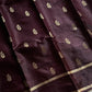 Crepe Silk Saree – Coffee brown