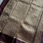Crepe Silk Saree – Coffee brown