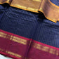 Zari Edition | Blue Kanchi Cotton Saree with Dual Ganga Jamuna Border