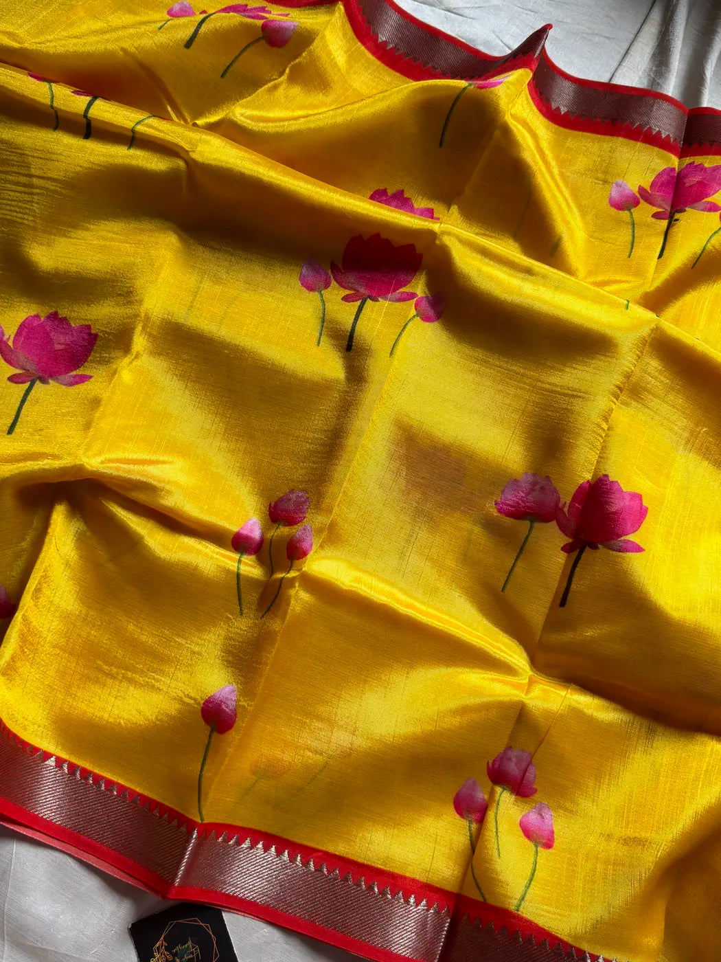 Mangalagiri Silkcotton Saree - Sunlit Yellow