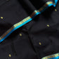 Vegan Silk Saree – Black & blue | Handloom