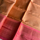 Vegan Silks | Chinnalampattu Saree – Beige & Pink