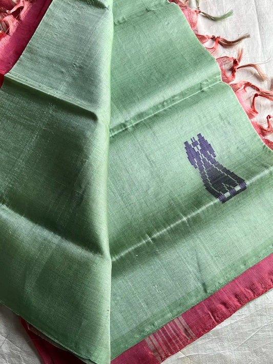 Vegan Silks | Chinnalampattu Saree – Mint Green