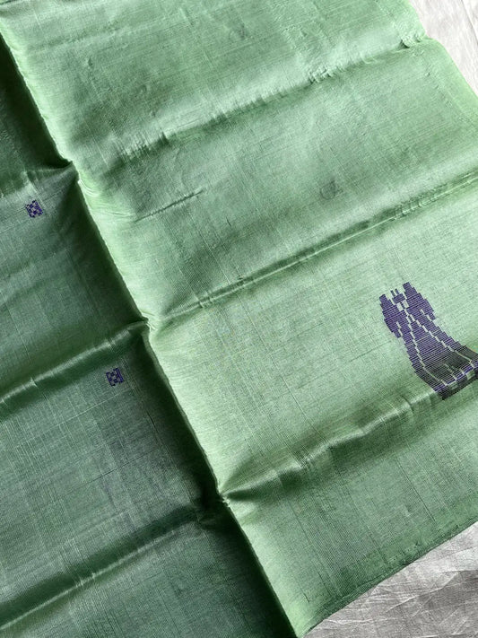 Vegan Silks | Chinnalampattu Saree – Mint Green