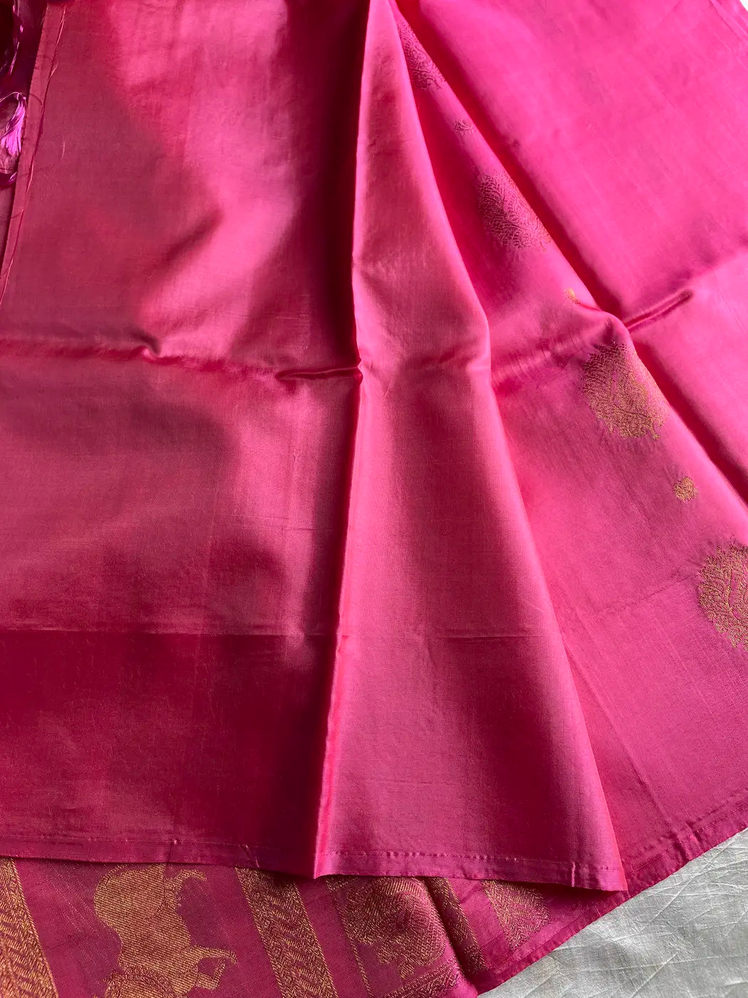 Vegan Silks | Chinnalampattu Saree – Pink