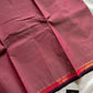 Subtle Weaves – Rosewood Kanchi Cotton Saree with Small Border (Only saree)
