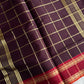 Devendra Saree – Coffee Brown | Handloom Vegan Art silk