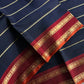 Devendra Saree – Dark Blue | Handloom Vegan Art silk