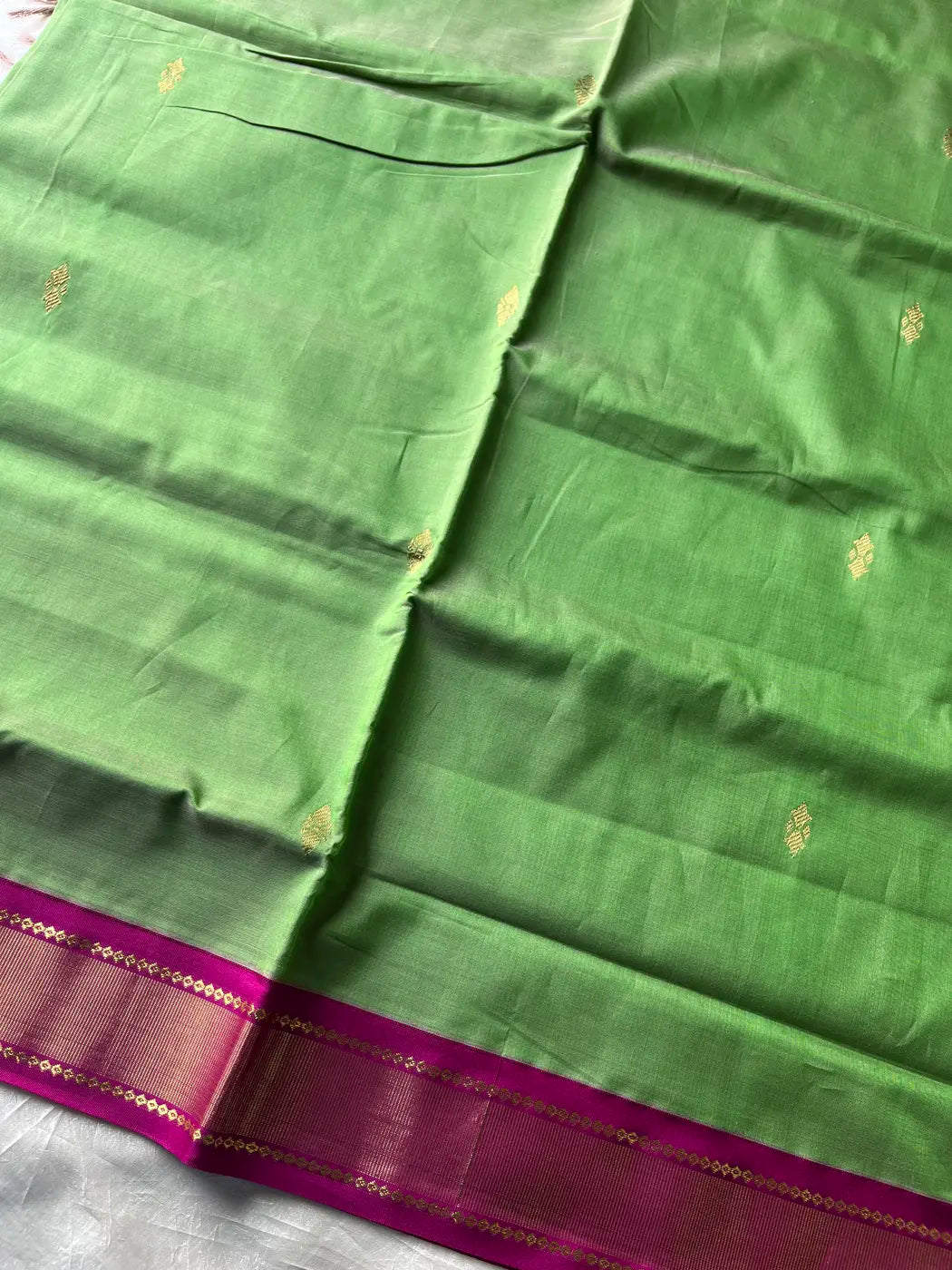 Throne Edit – Green 120 Counts Mercerised Chettinadu Cotton Saree