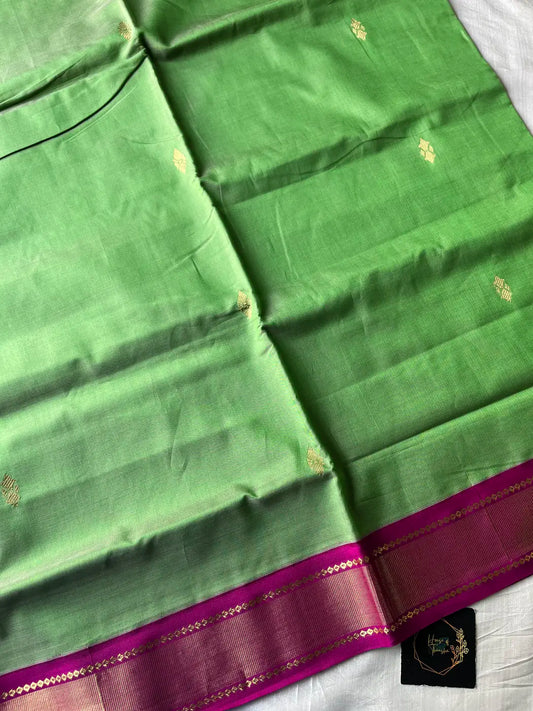 Throne Edit – Green 120 Counts Mercerised Chettinadu Cotton Saree