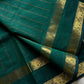 Vintage Looms - Dark Green Kanchi Cotton Saree