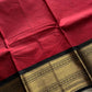 Subtle Weaves | Maroon Kanchi Cotton Saree