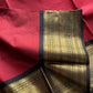 Subtle Weaves | Maroon Kanchi Cotton Saree