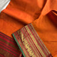 Subtle Weaves | Orange Kanchi Cotton Saree
