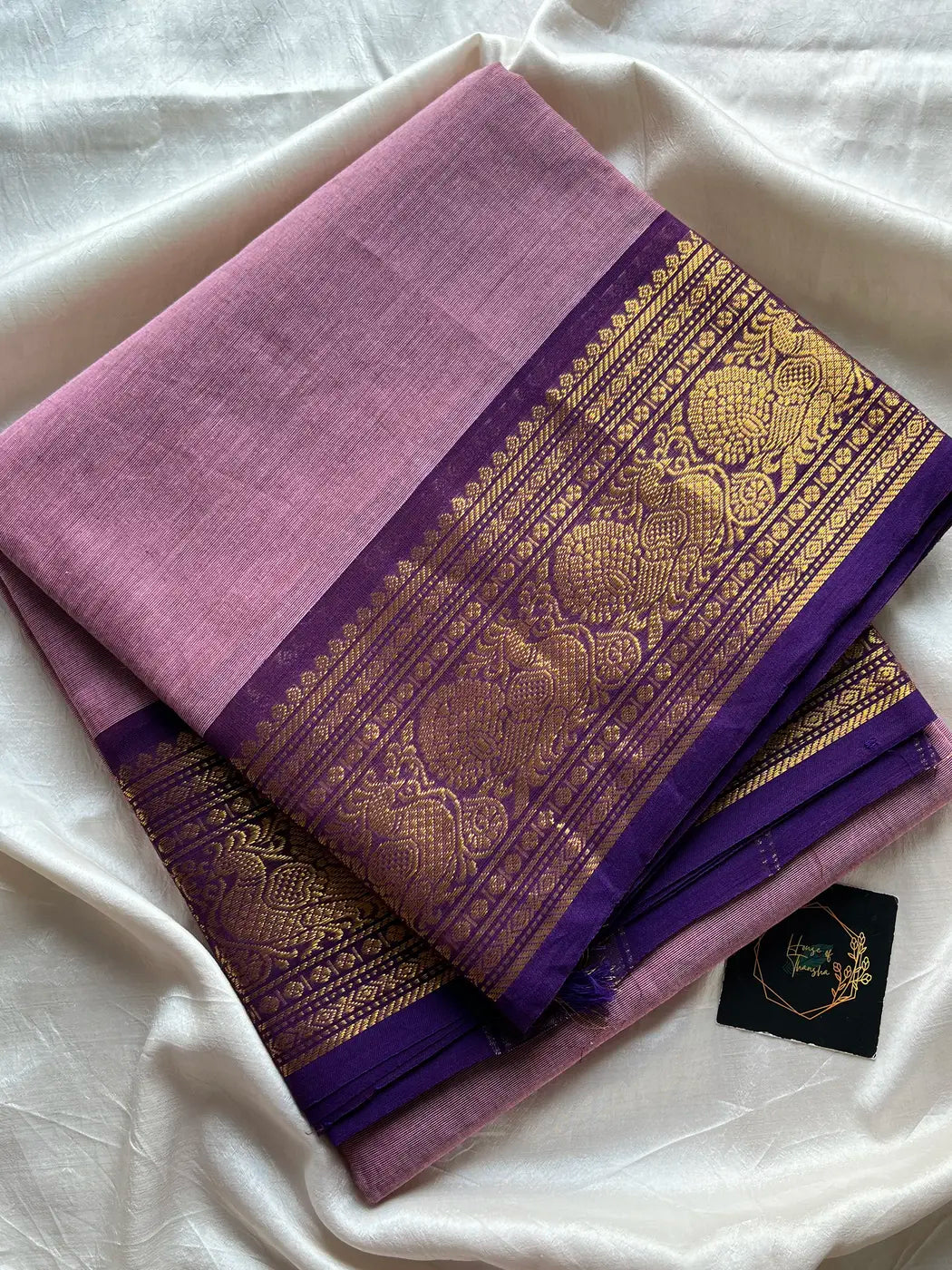 Subtle Weaves | Lilac Kanchi Cotton Saree