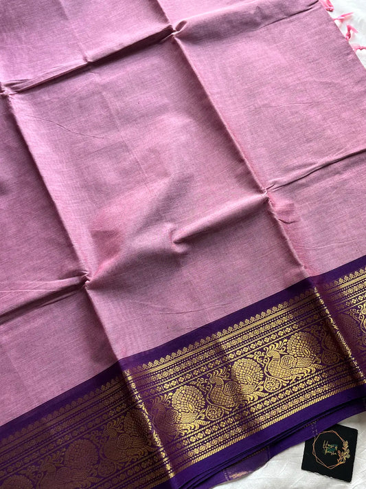 Subtle Weaves | Lilac Kanchi Cotton Saree
